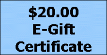 E Gift Certificate $20.00